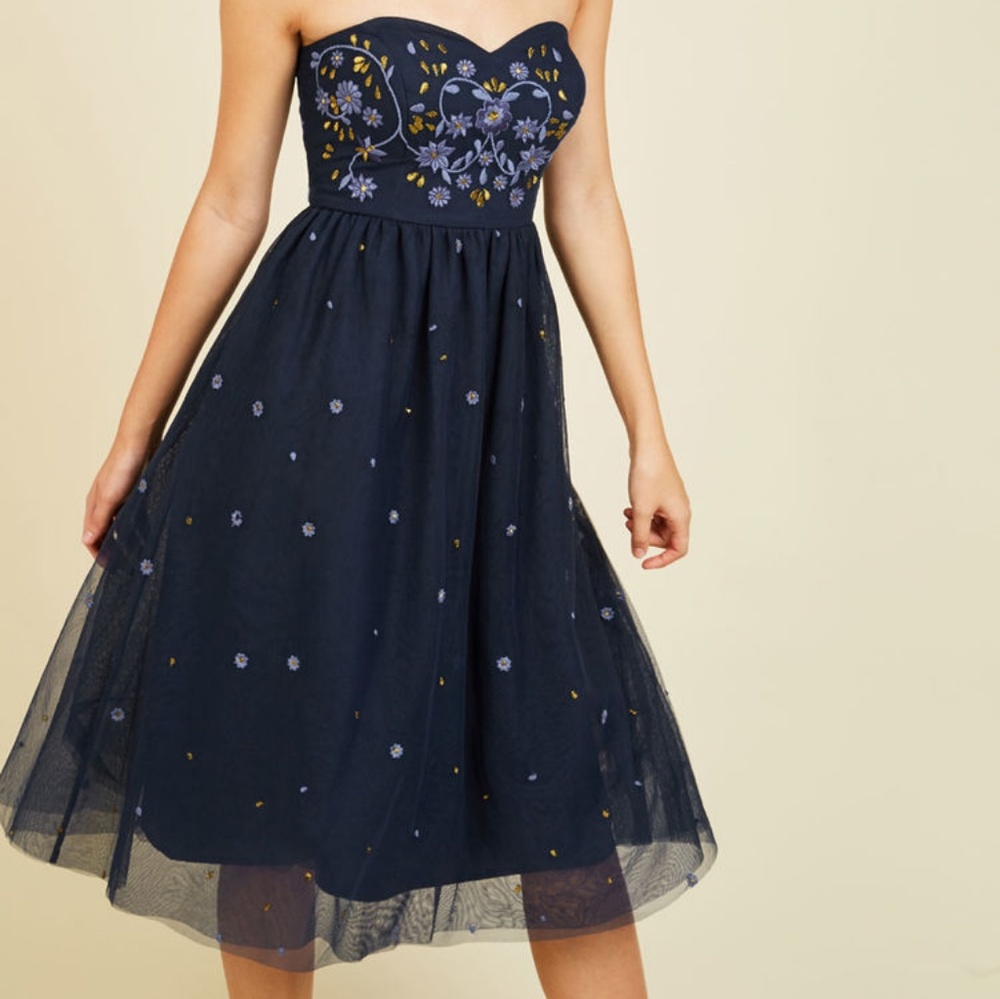 Couth & Charismatic Midnight Blue Dress